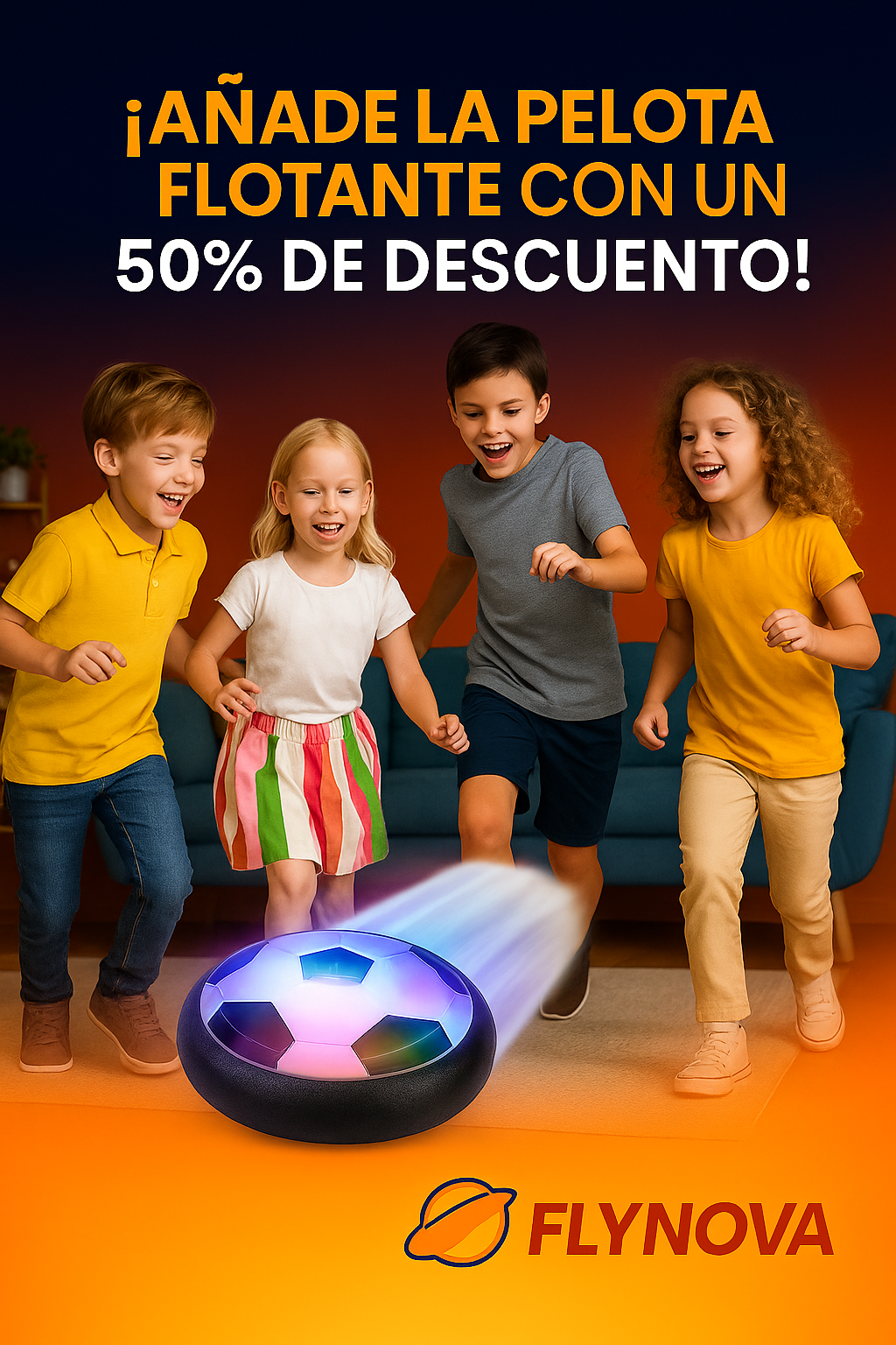 Pelota Plana De Fútbol Flotante Led