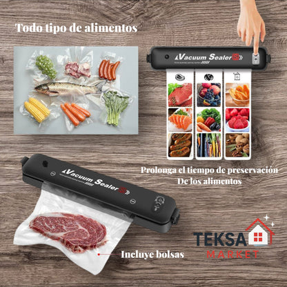 Sellador al vacío (Incluye 10 bolsas reutilizables de regalo)