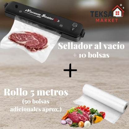 Sellador al vacío (Incluye 10 bolsas reutilizables de regalo)